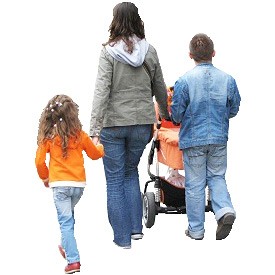 Mom with kids Billboard | Artlantis Billboards FREE Download