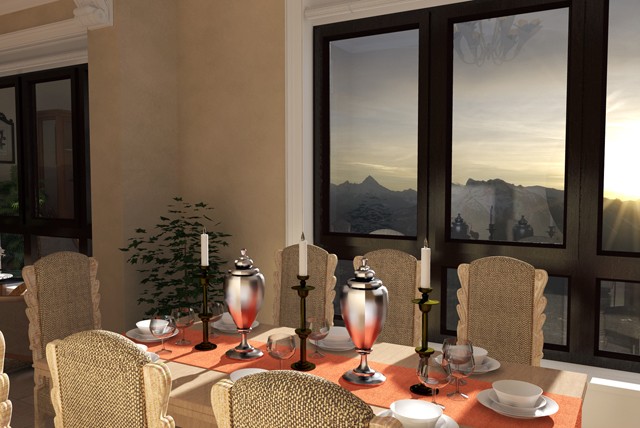 Dining_sunset - Artlantis render by Tariq