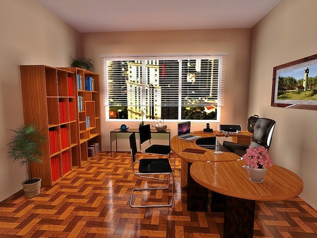 escritório (office) - Artlantis render by Diógenes Carniel