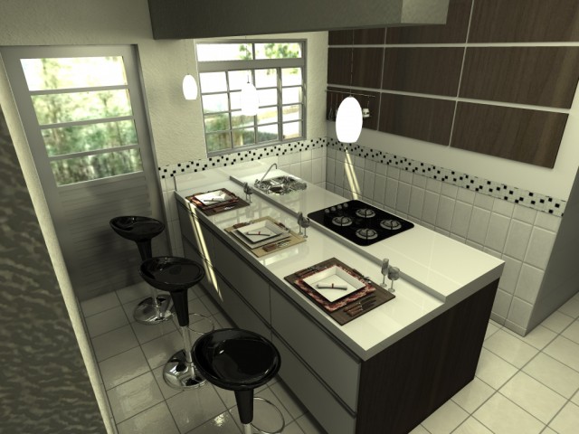 cozinha s - Artlantis render by Flewerthon R Ribeiro