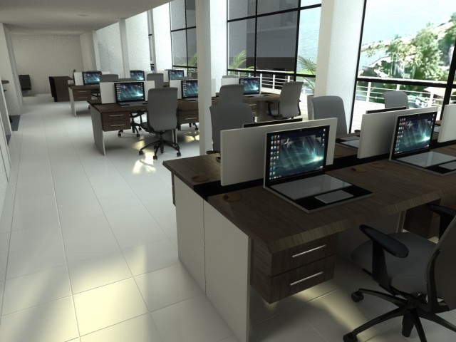 escritório3 - Artlantis render by Flewerthon R Ribeiro