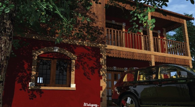1st try: Trano Gasy - Artlantis render by Michaël Arch.