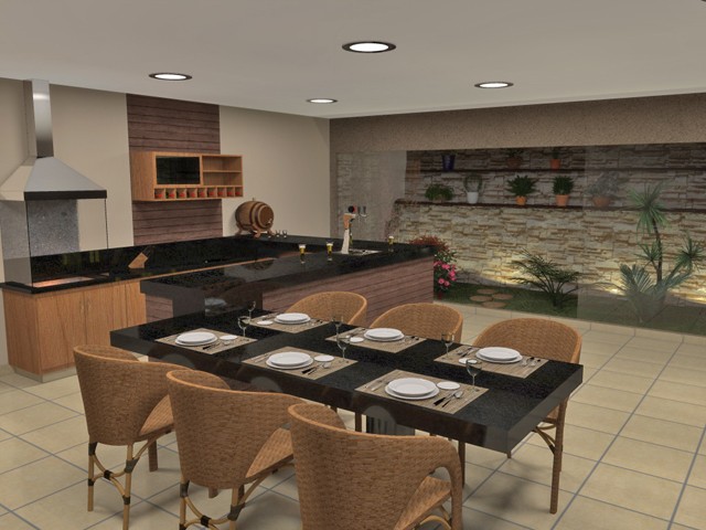 Espaço Gourmet - Artlantis render by Diógenes Carniel