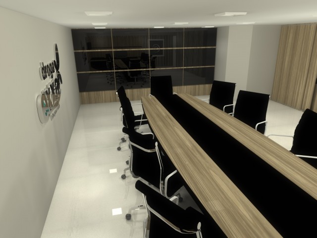 sala escritório - Artlantis render by Flewerthon R Ribeiro