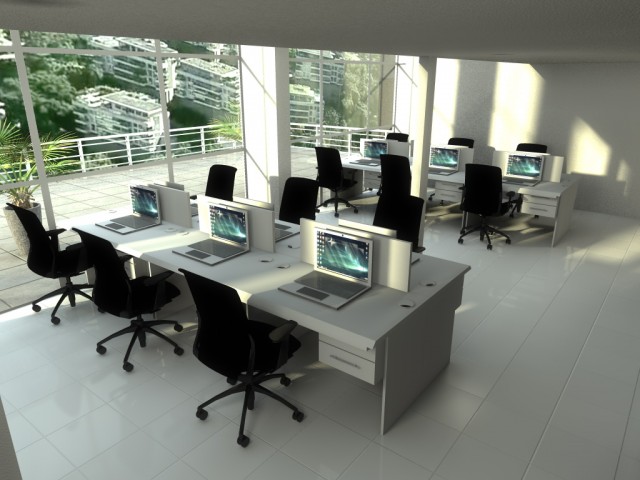 escritorio2 - Artlantis render by Flewerthon R Ribeiro