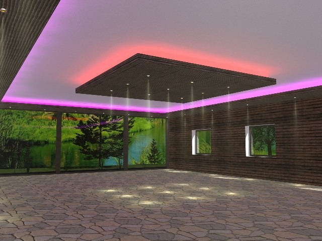 RGB LED strip efect1 - Artlantis render by marko