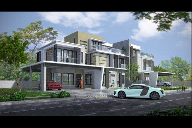 New 3 storey - Artlantis render by Mini