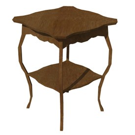 Table End Curvy 3D Object | FREE Artlantis Objects Download