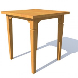 Flamant Table Bistro Weathered Oak - free Artlantis object