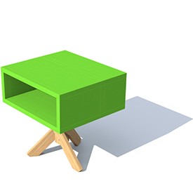 Box table 3D Object | FREE Artlantis Objects Download