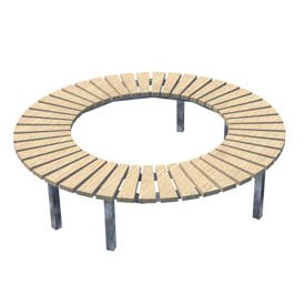 Round Bench - free Artlantis object
