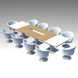 Council Table 3D Object | FREE Artlantis Objects Download