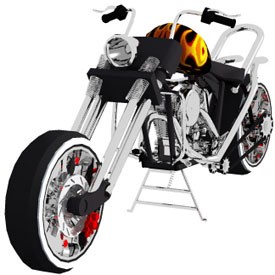 Harley Davidson Chopper 3D Object | FREE Artlantis Objects Download
