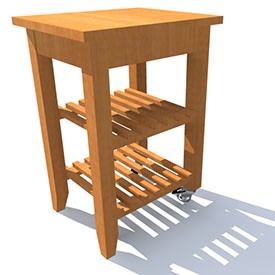 Ikea Bekvaem trolley 3D Object | FREE Artlantis Objects Download