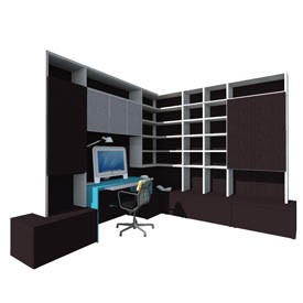 Working room furniture 3D Object | FREE Artlantis Objects Download