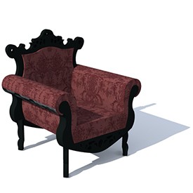 KARE Sessel Black Mink - free Artlantis object