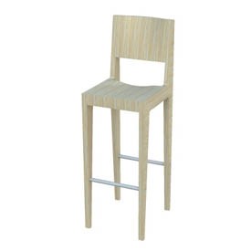 Bar wood chair - free Artlantis object