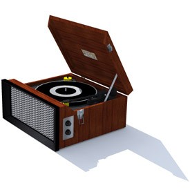 Vintage Record Player - free Artlantis object