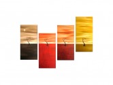 Sunset tree picture set