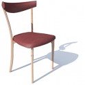 chair leather wood