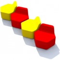 Modular hexagonal seats