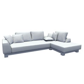 White Sofa 3D Object | FREE Artlantis Objects Download