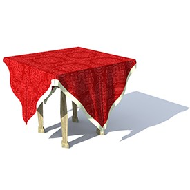 Corner old table - free Artlantis object